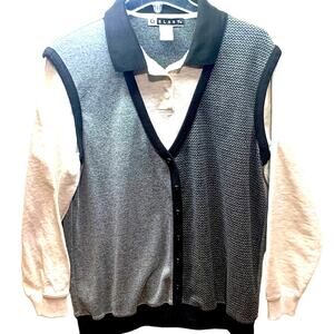 Vintage 90's Blast Brand Shirt and Vest Combo Size Medium Preppy